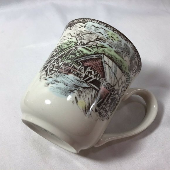 Johnson Brothers THE FRIENDLY VILLAGE 10 Oz Coffee Mug The Covered Bridge - Picture 7 of 9